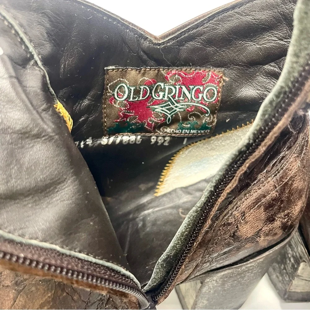 SOLD Old Gringo Women's Mini Belinda 7" Ankle Boots Size 8 B Brown Cowboy Boot - Picture 4 of 7